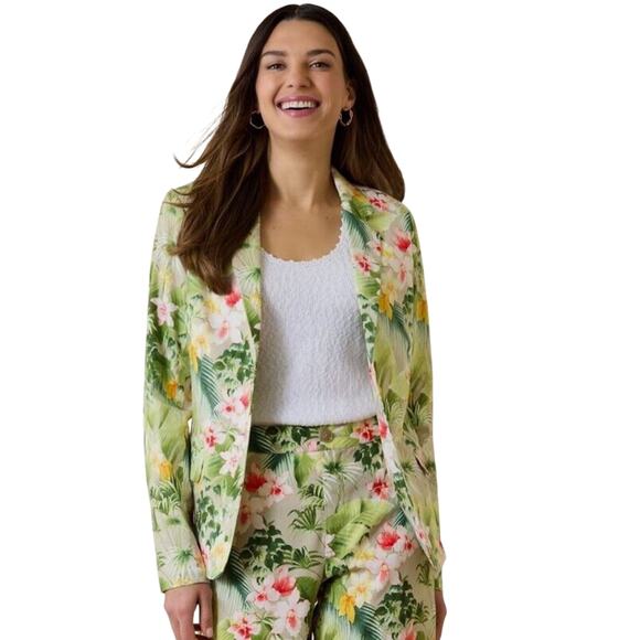 Tommy Bahama Jackets & Blazers - Tommy Bahama Size XL Flora Riviera Paloma Coast Stretch-Linen Blazer, $228